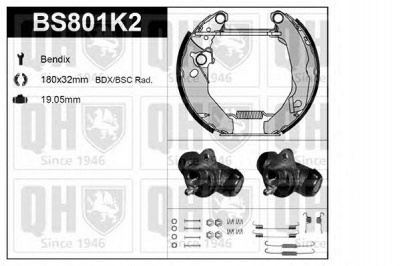 QUINTON HAZELL bs801k2 -  Комплект тормозов, барабанный тормозной механизм